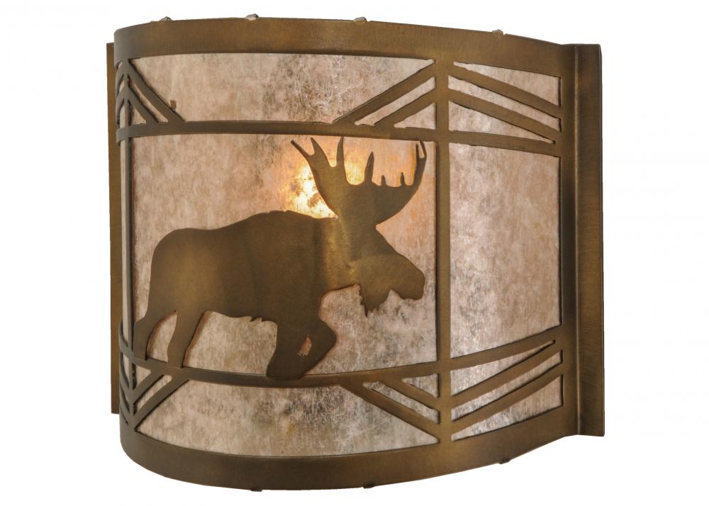 11"W Lone Moose Wall Sconce