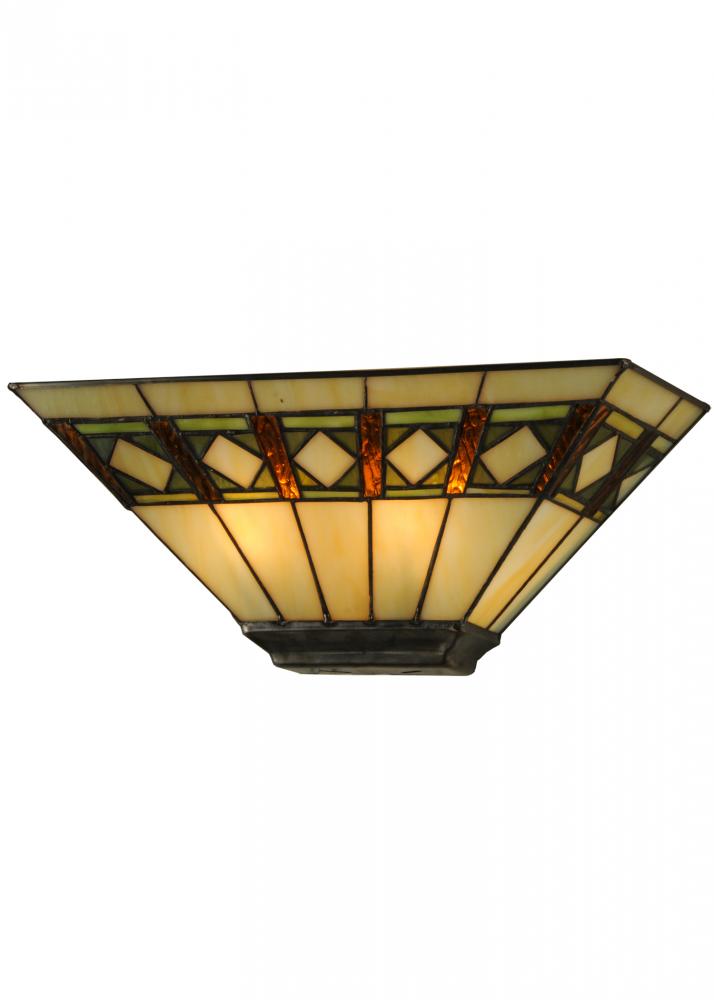 16"W Diamond Band Mission Wall Sconce