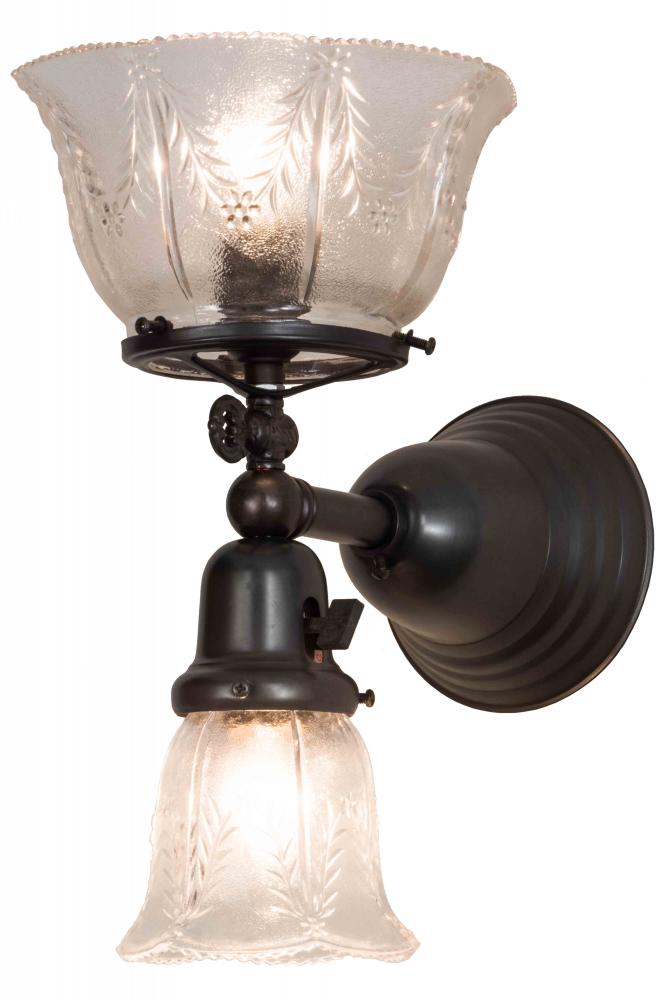 8" Wide Revival Gas & Electric 2 Light Wall Sconce