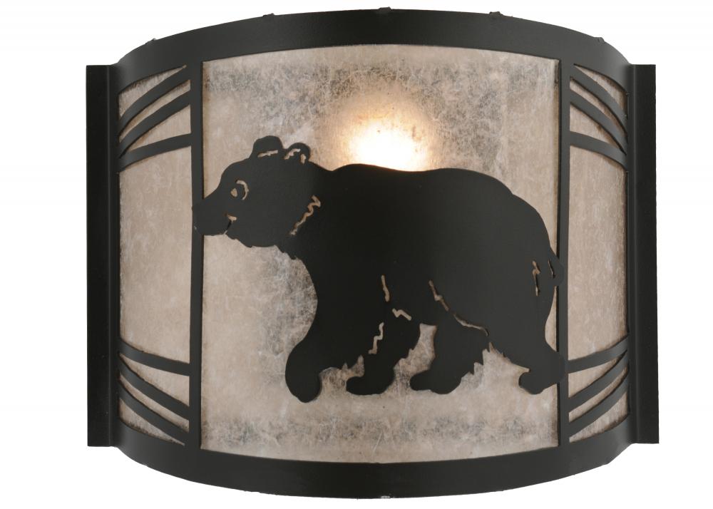 12"W Happy Bear on the Loose Left Wall Sconce