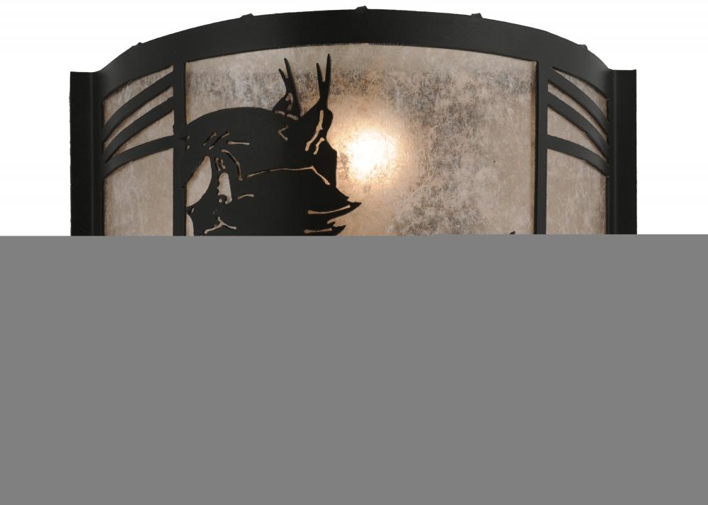 12"W Lynx on the Loose Left Wall Sconce