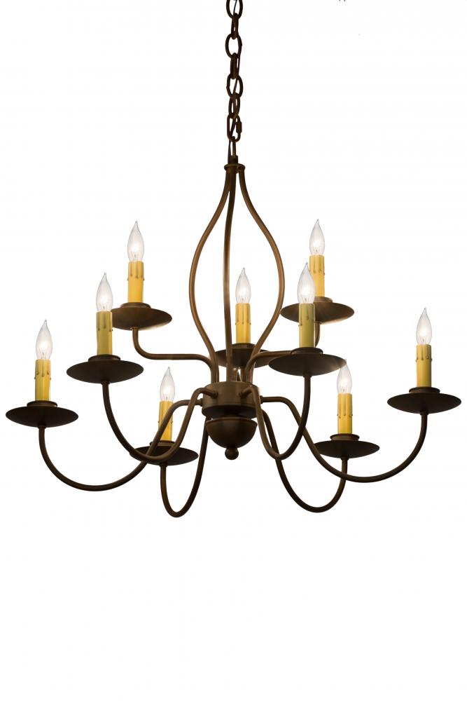 28" Wide Earl 9 Light Chandelier