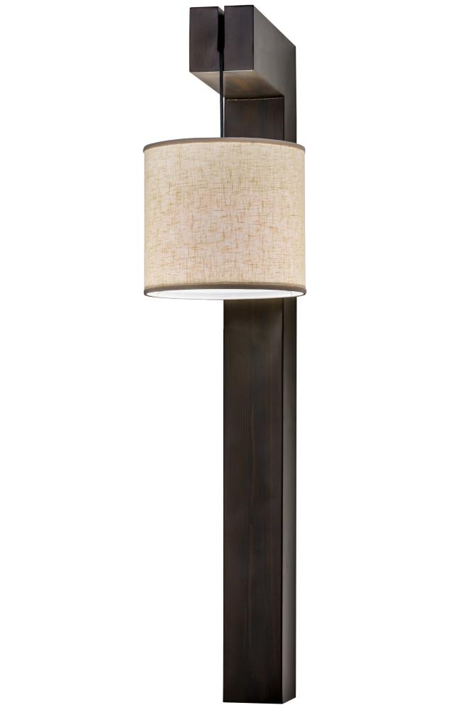 12" Wide Cilindro Hickory Wall Sconce