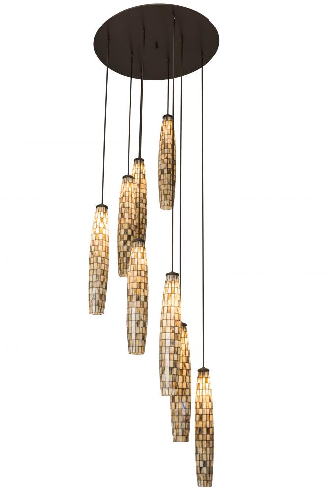 48" Wide Checkers 8 Light Cascading Pendant