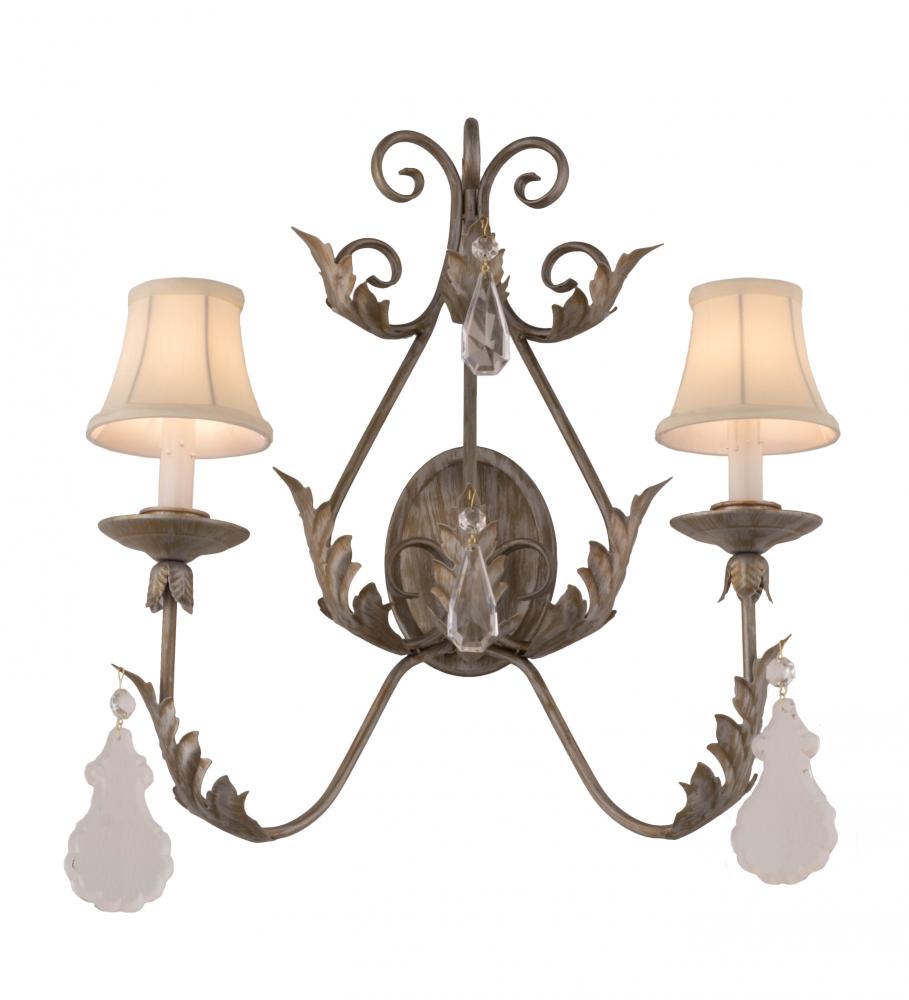 21" Wide French Elegance 2 Light Wall Sconce