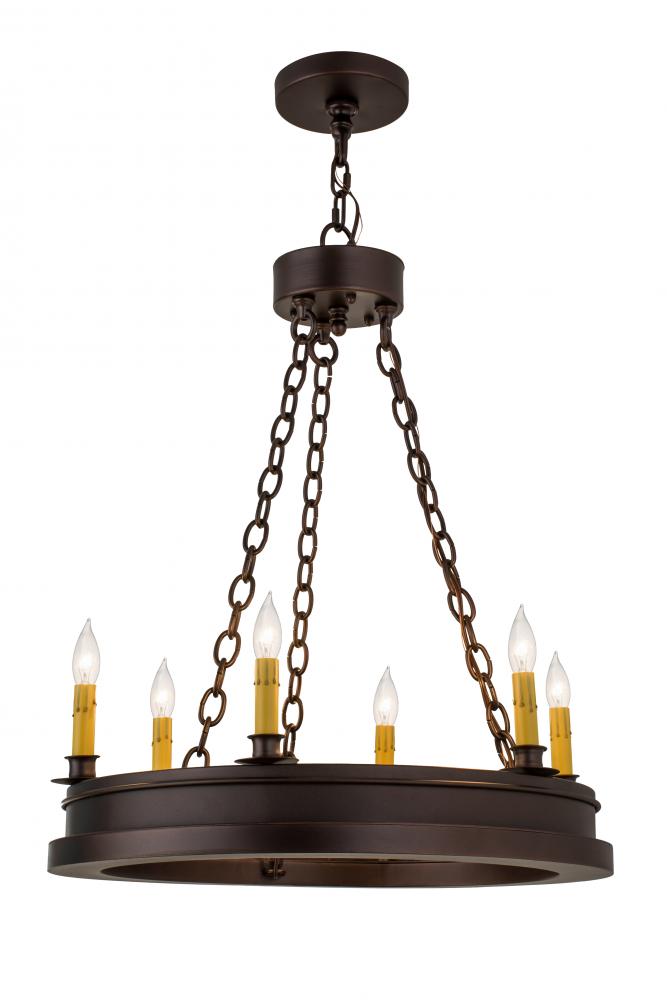 24" Wide Sullivan Ranch 6 Light Chandelier