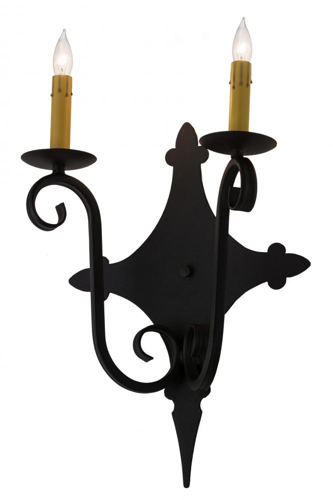 12" Wide Angelique 2 Light Wall Sconce