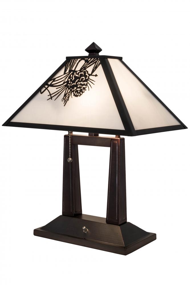 20"H Winter Pine Table Lamp