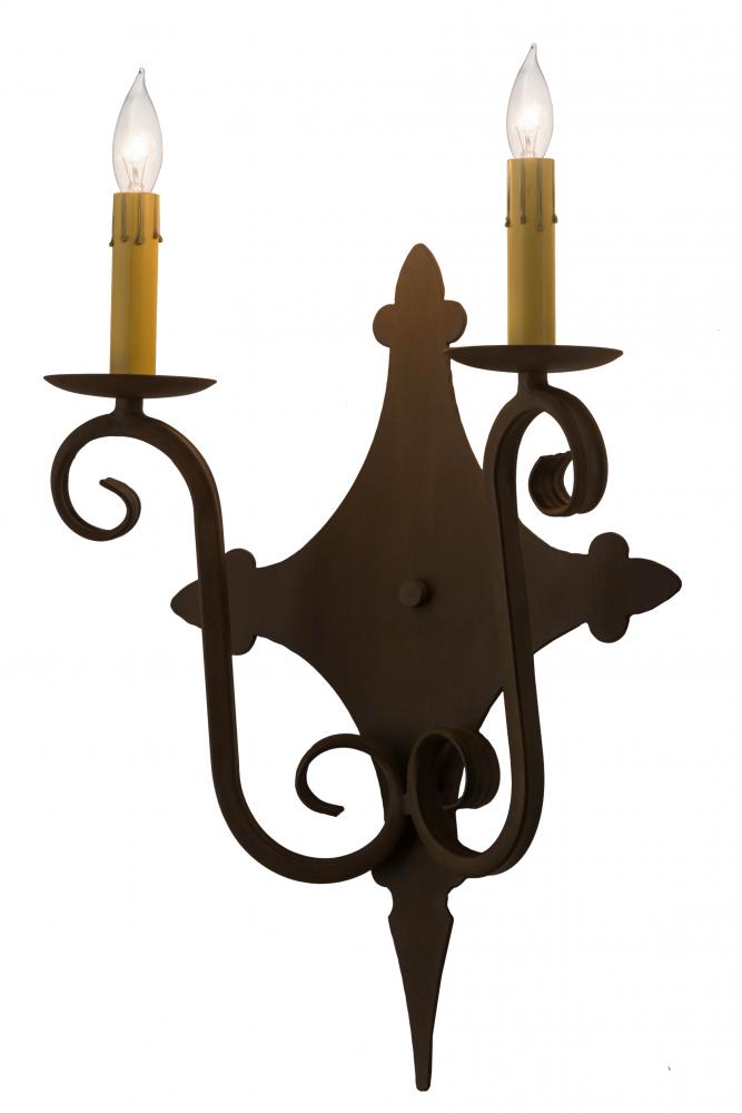 12"W Angelique 2 LT Wall Sconce