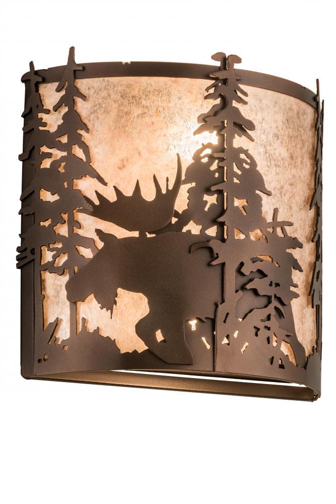 12"W Moose at Dusk Wall Sconce