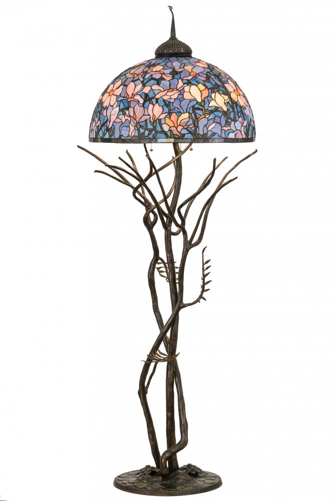 75"H Tiffany Magnolia Floor Lamp