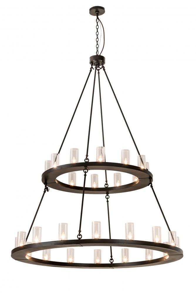 60"W Loxley 28 LT Two Tier Chandelier