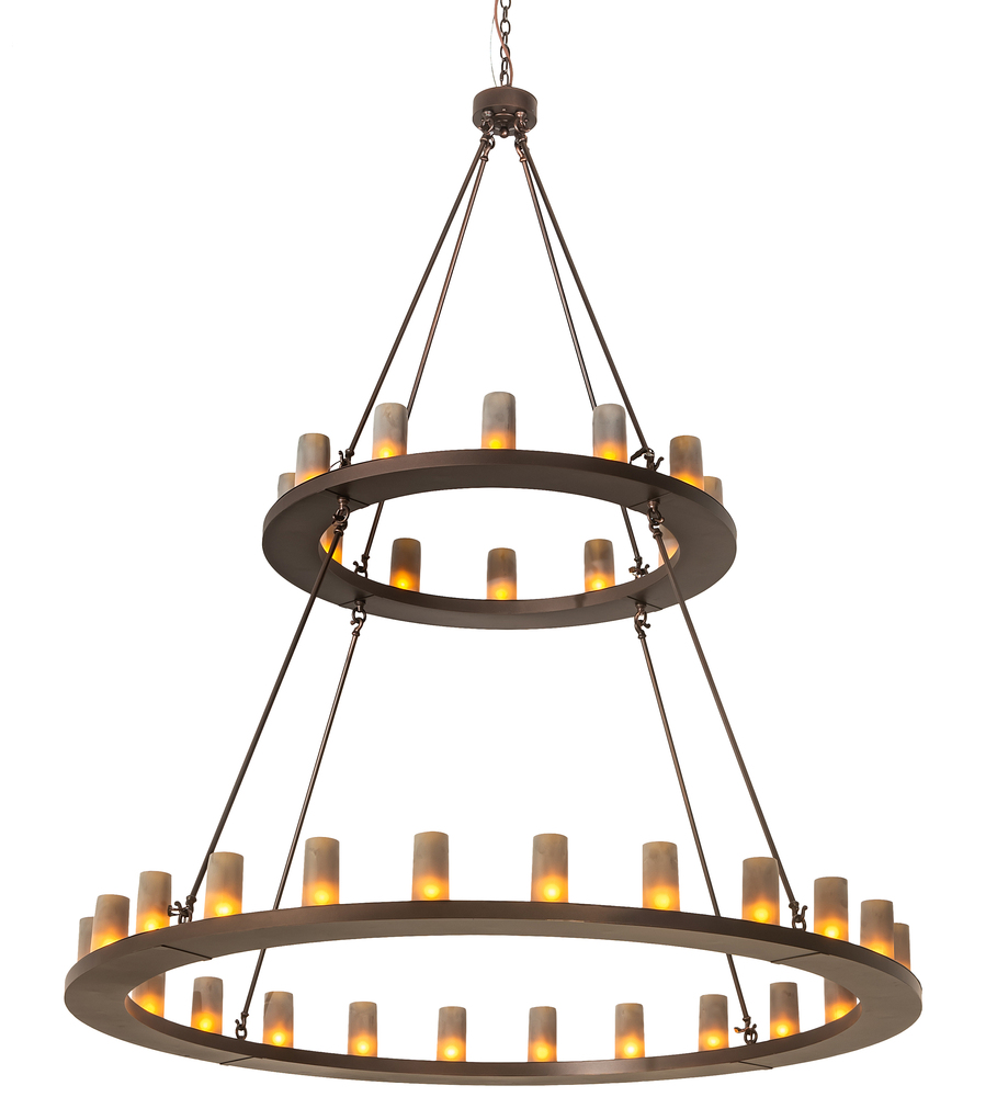 72" Wide Loxley 36 Light Two Tier Chandelier