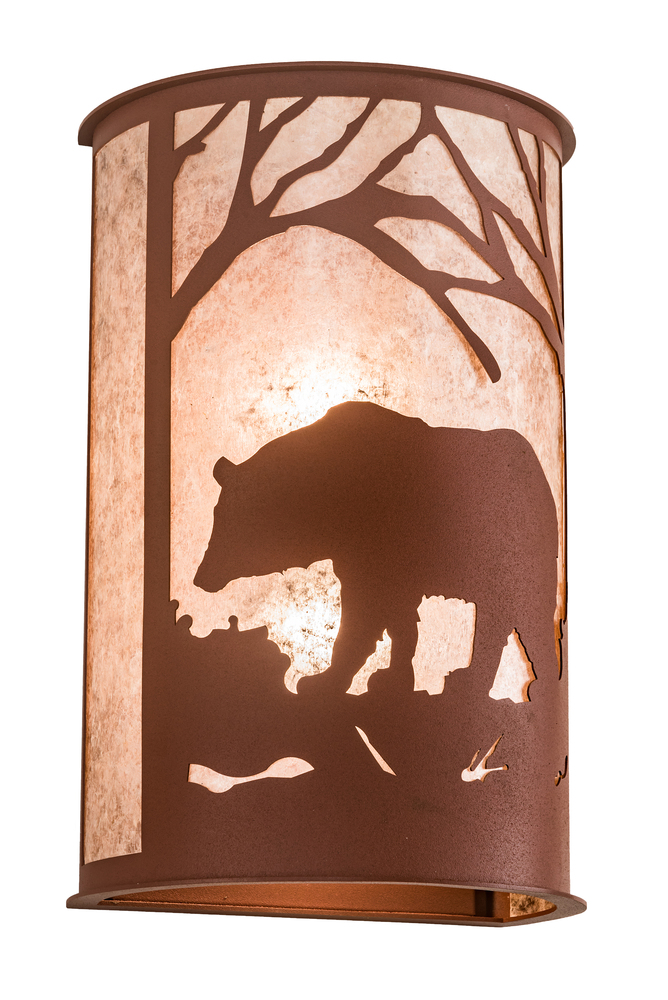 13" Wide Bear at Dawn Wall Sconce
