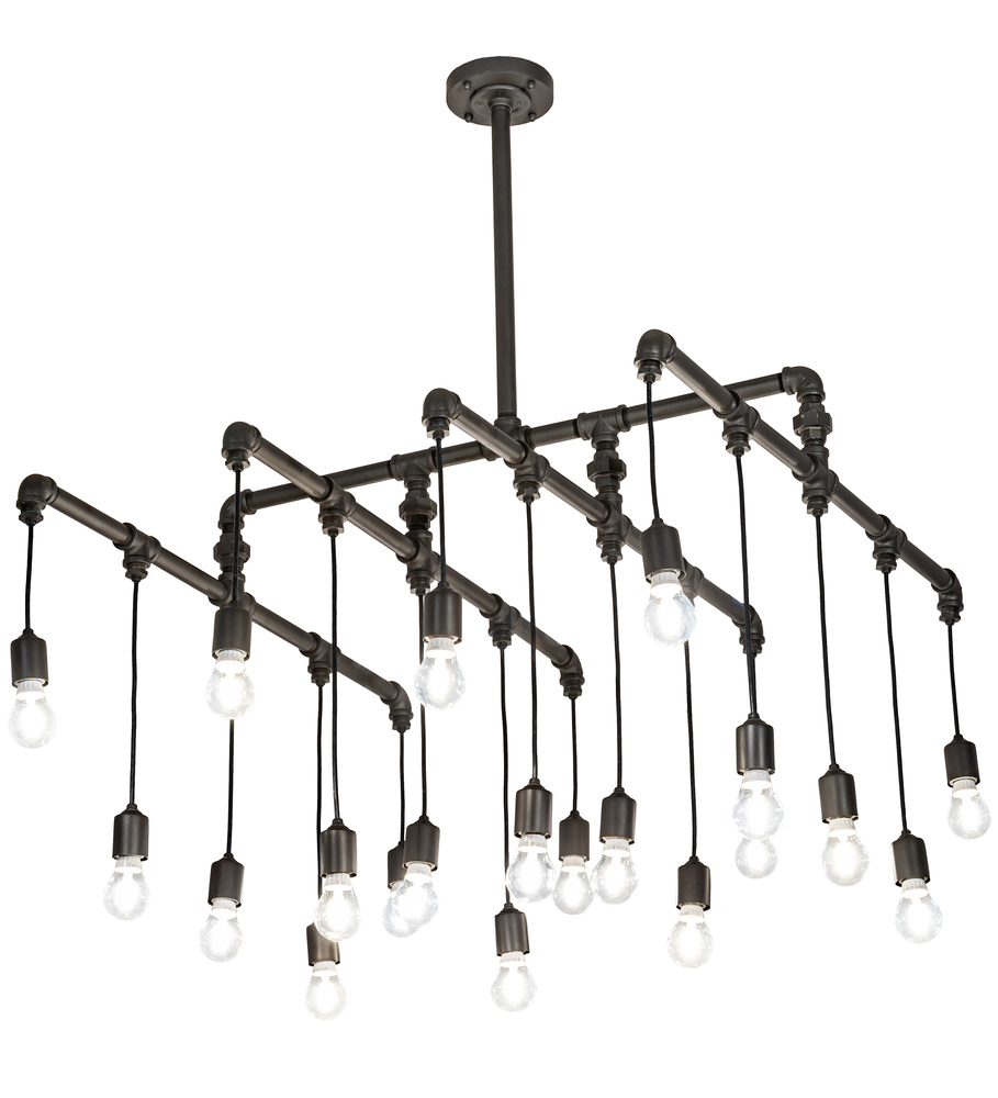 36" Square PipeDream Alva 20 Light Cascading Pendant