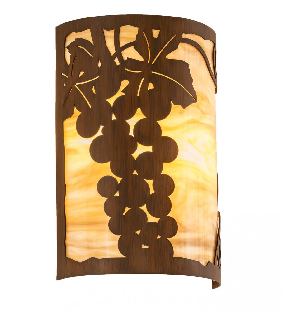 8" Wide Grape Ivy Wall Sconce