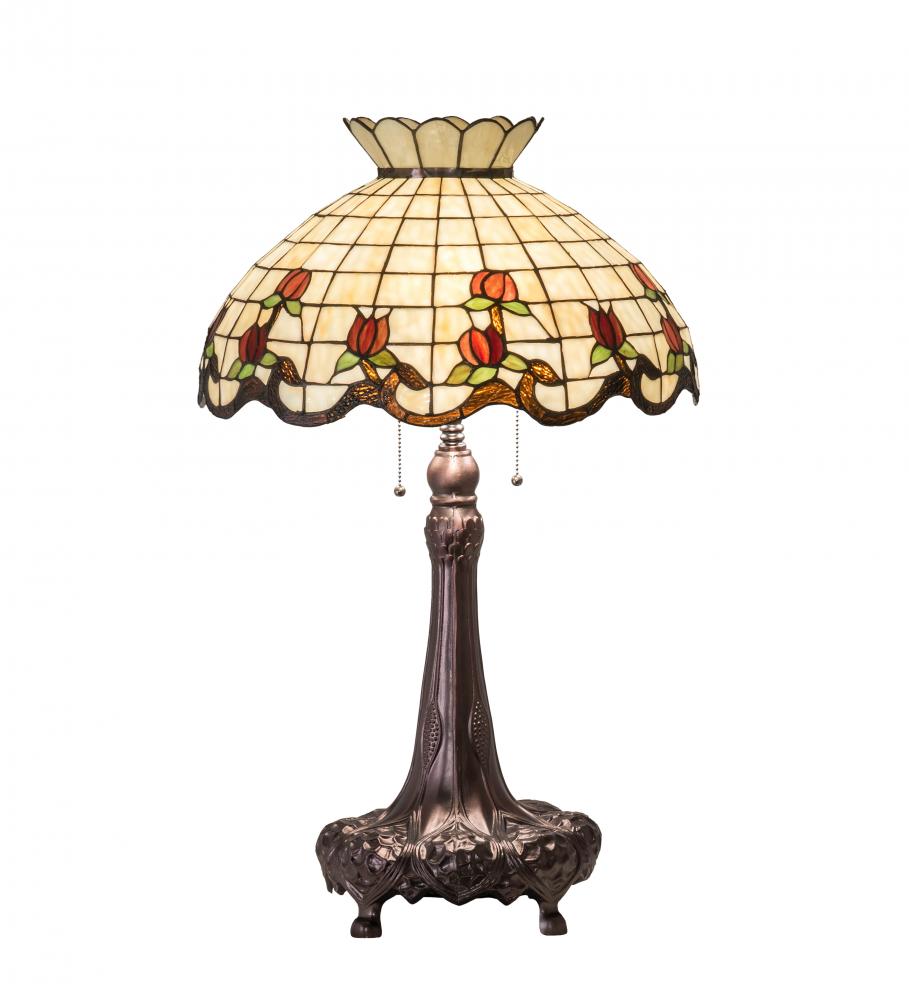 33" High Roseborder Table Lamp