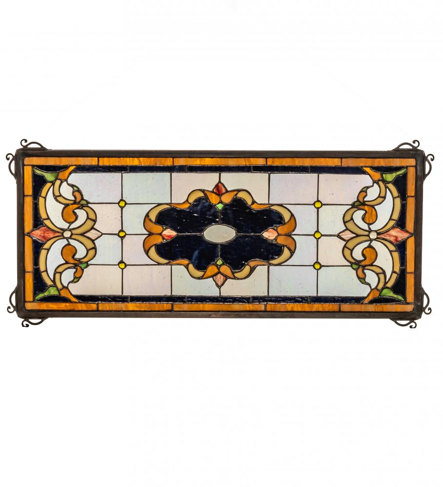 24" Wide X 10" High Madison Transom Stained Glass Window