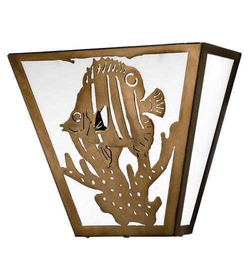 13"W Tropical Fish Wall Sconce