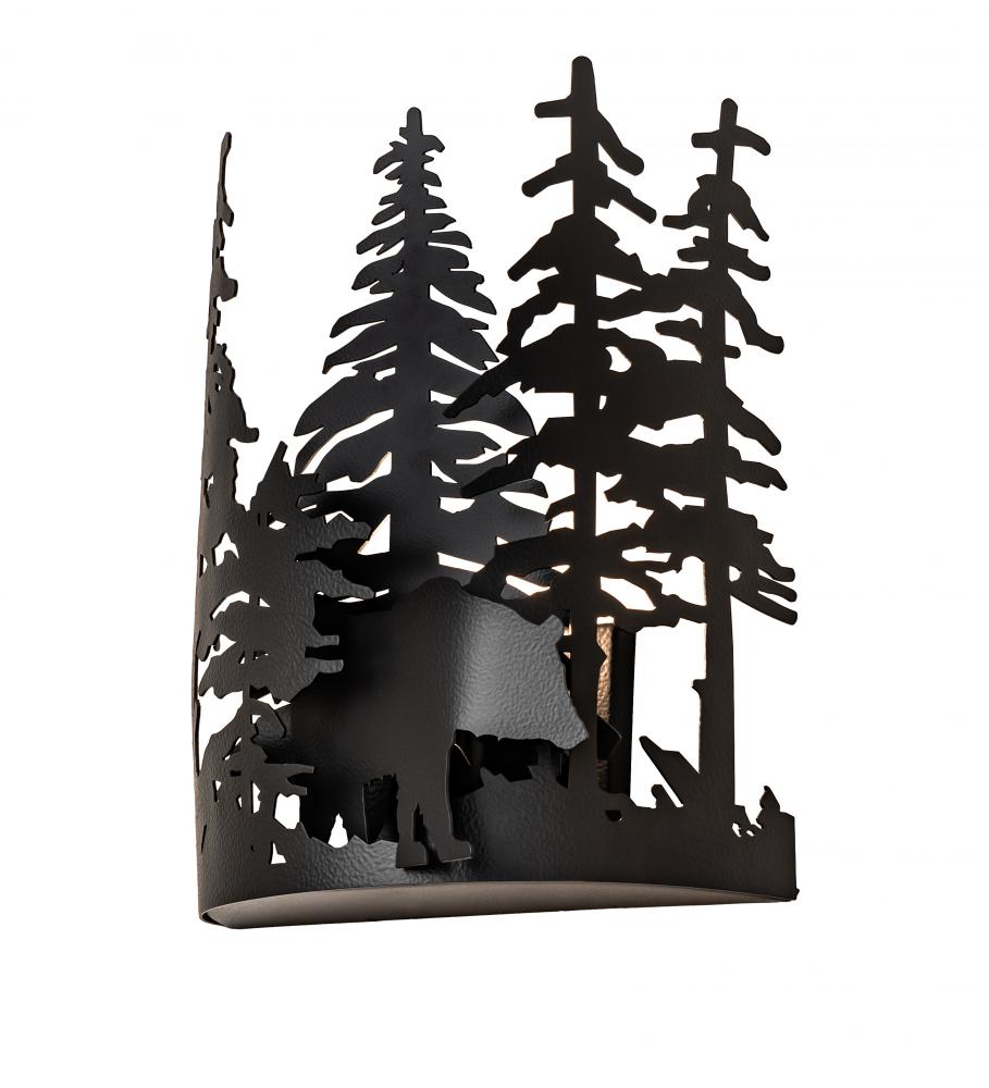 11" Wide Bear Through the Trees Wall Sconce