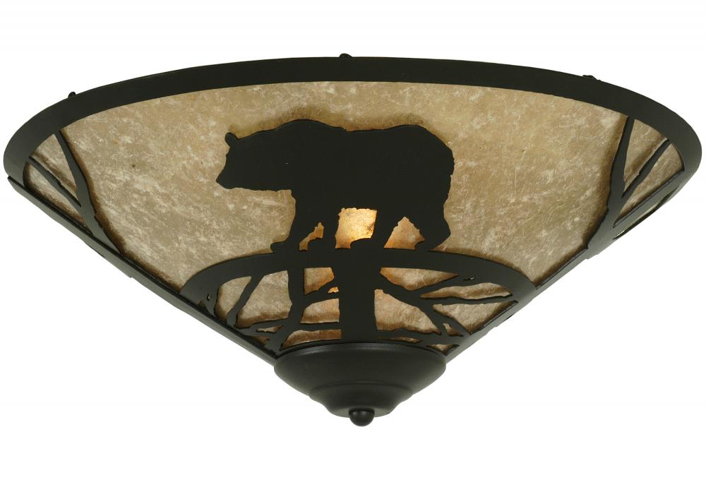 17" Wide Bear on the Loose Flushmount