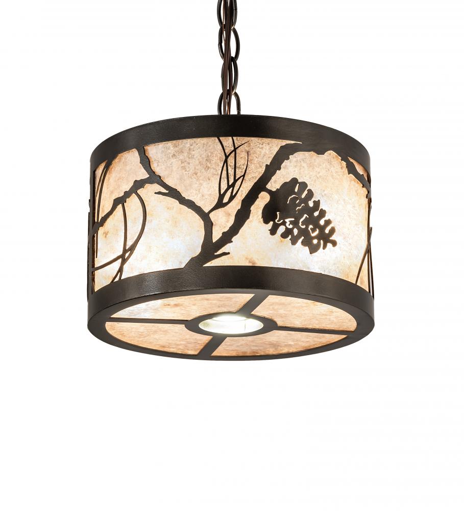 10" Wide Whispering Pines Inverted Pendant