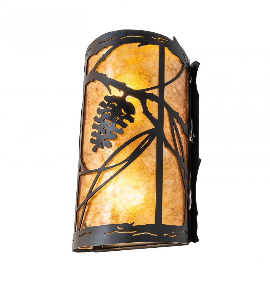 8" Wide Whispering Pines Right Wall Sconce