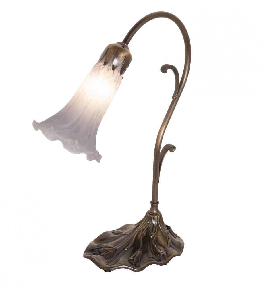 15" High Grey Pond Lily Accent Lamp