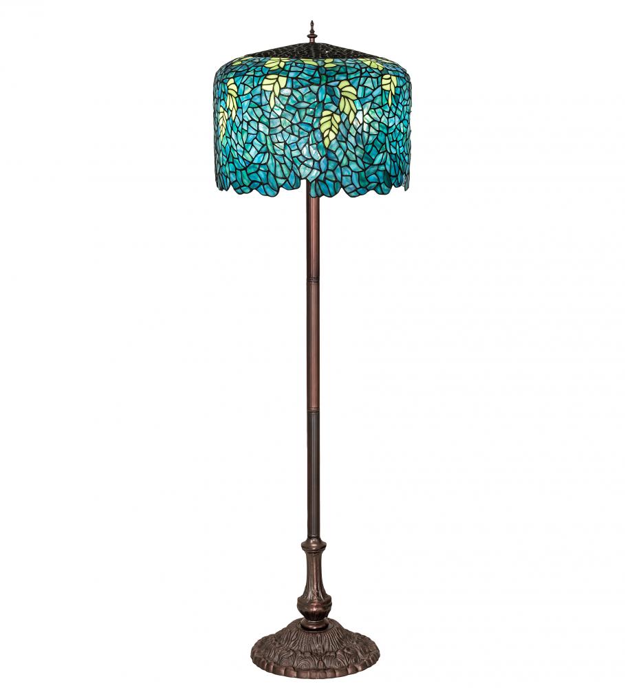 62" High Tiffany Wisteria Floor Lamp