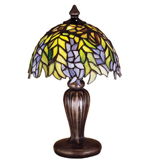 13"H Tiffany Honey Locust Mini Lamp