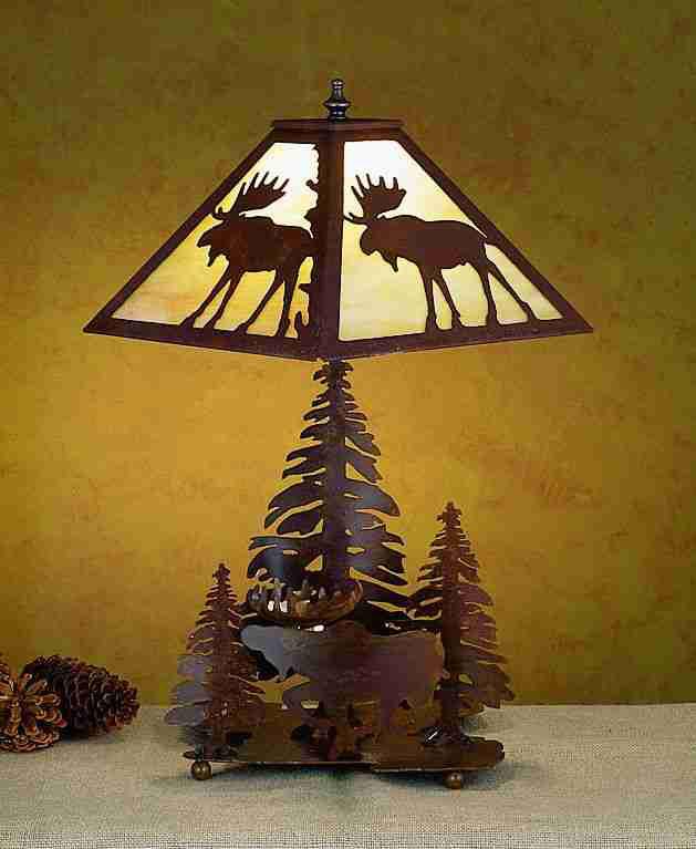 21"H Moose on the Loose Table Lamp