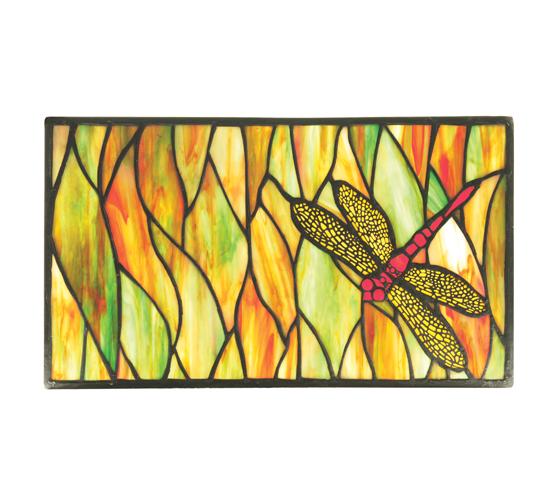 8"W X 14"H Tiffany Dragonfly Stained Glass Window