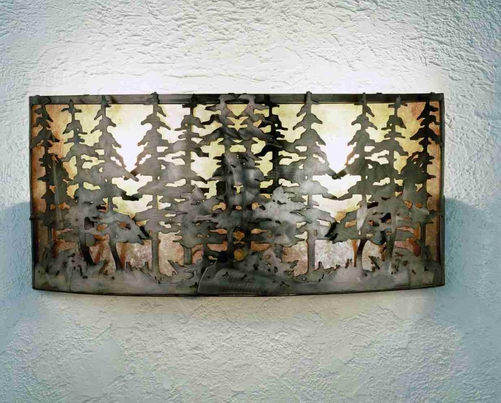 24" Wide Tall Pines Wall Sconce