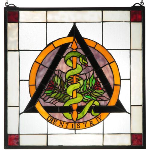 18"W X 18"H Dentistry Stained Glass Window