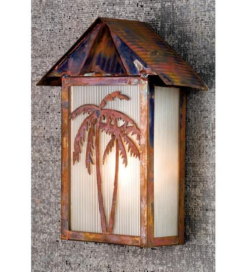 9.5 Wide Tropical Palm Tree Wall Sconce