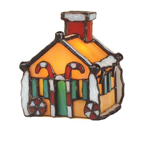 4.5" High Gingerbread House Accent Lamp