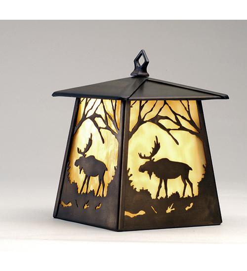 7" Wide Moose at Dawn Hanging Wall Sconce