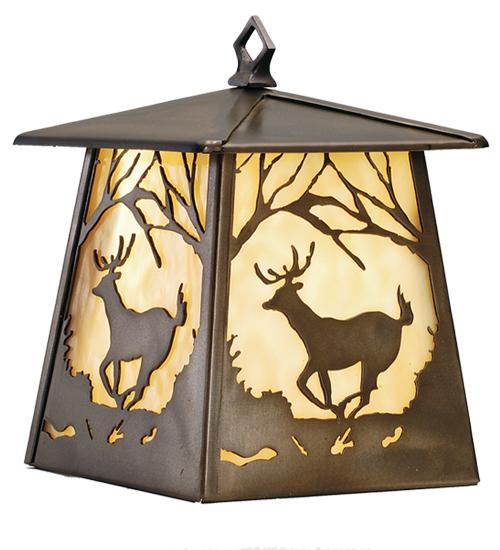 7.5"W Deer at Dawn Hanging Wall Sconce