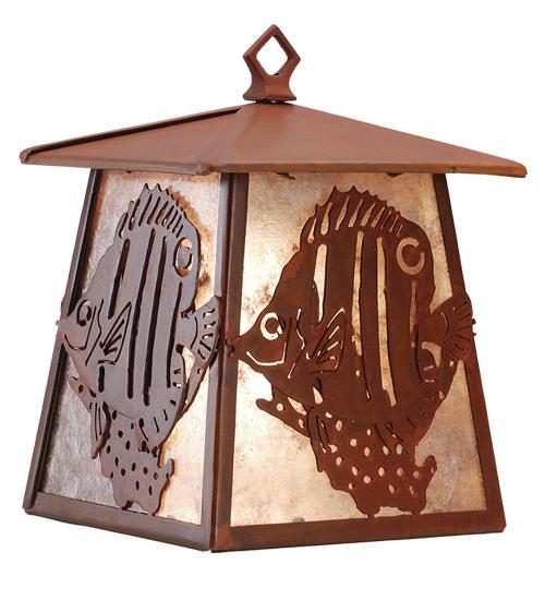 7.5"W Tropical Fish Hanging Wall Sconce