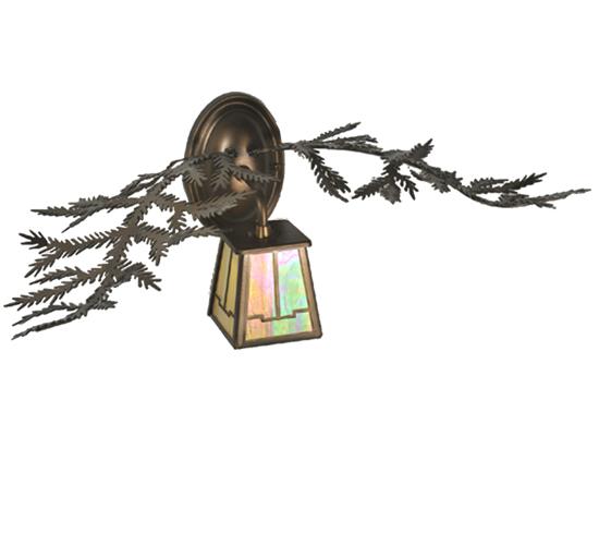 16"W Pine Branch Valley View Wall Sconce