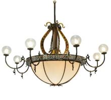 Meyda White 106965 - 96" Wide Lyre 8 Arm Chandelier