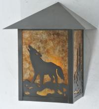Meyda White 109130 - 9" Wide Seneca Wolf on the Loose Wall Sconce