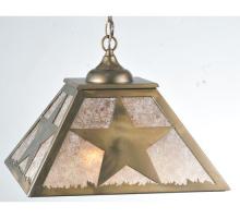 Meyda White 109564 - 16" Square Texas Star Pendant