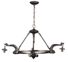 Meyda White 110426 - 36"W Leaping Trout 3 Arm Chandelier