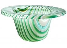 Meyda White 113018 - 12"W Metro Fusion Peppermint Glass Bowl