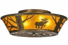 Meyda White 113169 - 22"W Moose at Dawn Flushmount