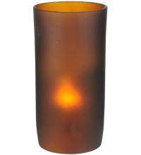 Meyda White 114025 - 3"W Cylindre Frosted Amber Glass Shade