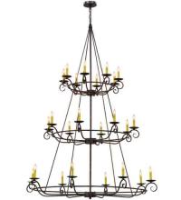 Meyda White 115255 - 60"W Estrella 24 LT Three Tier Chandelier