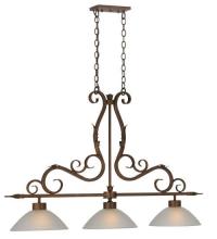 Meyda White 115763 - 49" Long Zamora 3 Light Island Pendant