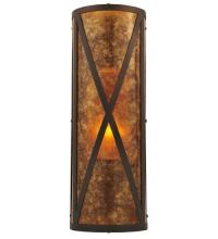 Meyda White 117850 - 7"W Saltire Craftsman Wall Sconce